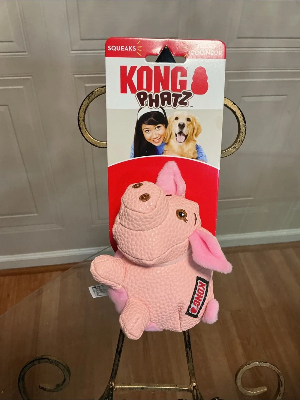 Brand New Kong Dog Phatz Pig sz. Small New! 4” With Squeaker